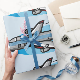 Jet Aeroplane For Aviation Fans Wrapping Paper