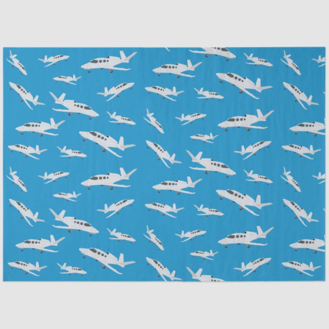 Jet Aeroplane Pattern  Tissue Paper (Front)