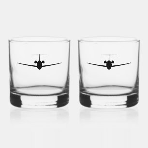 Jet Aeroplane Whiskey Glass