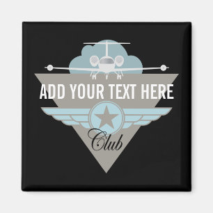 Jet Aeroplane Wing Club Magnet