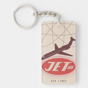 Jet-Age Retro Airliner Keychain