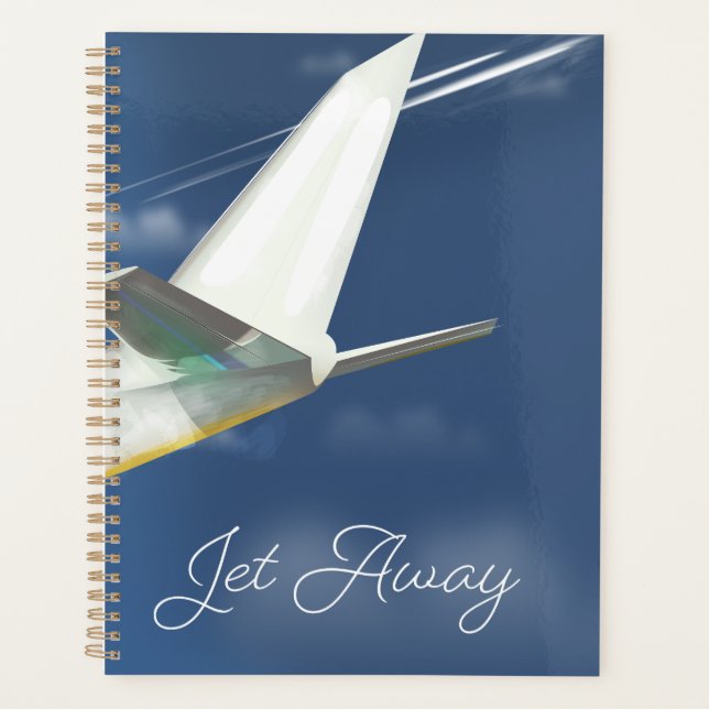 Jet Away travel poster. Planner (Front)