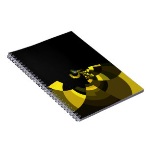 Jet Black and Gold Vector Art Print Graphic Design Notebook