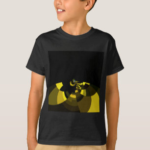 Jet Black and Gold Vector Art Print Graphic Design T-Shirt