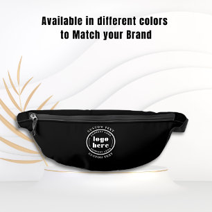 Jet Black Company Logo Business Promotion Bum Bags