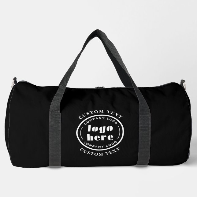 Jet Black Company Logo Business Promotion Duffle Bag (Front)