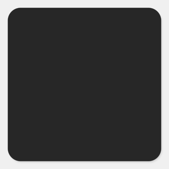 Jet Black Design - customise with text, photo, pic Square Sticker (Front)