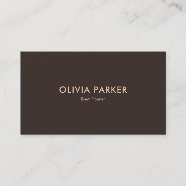 Jet Black Modern Minimalist Business Card (Front)