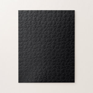 Jet Black Solid Color Jigsaw Puzzle