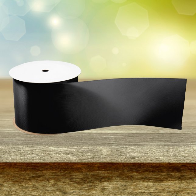 Jet Black Solid Color Satin Ribbon (Creator Uploaded)