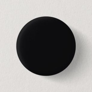 Jet Black Solid Colour 3 Cm Round Badge