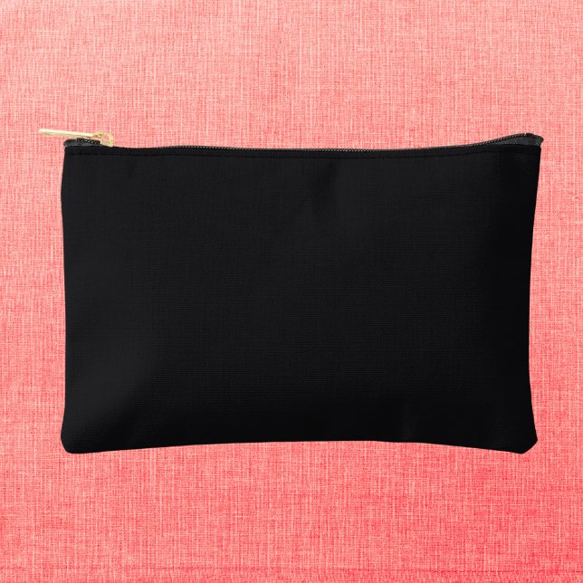 Jet Black Solid Colour Accessory Pouch (Creator Uploaded)
