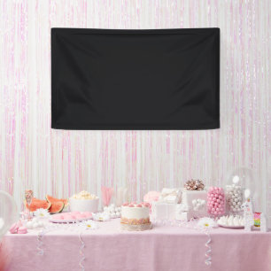 Jet Black Solid Colour Banner
