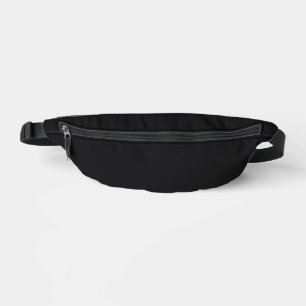 Jet Black Solid Colour Bum Bags