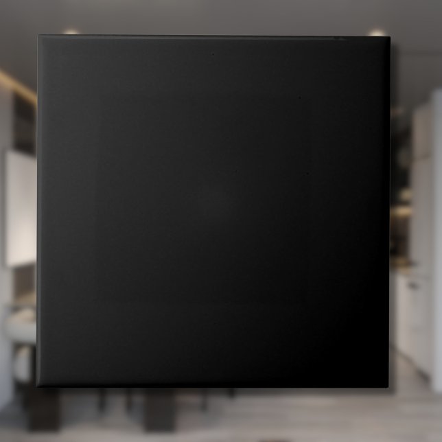 Jet Black Solid Colour | Classic Elegant Tile (Creator Uploaded)