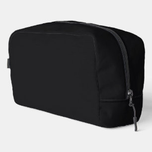Jet Black Solid Colour Dopp Kit