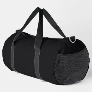 Jet Black Solid Colour Duffle Bag