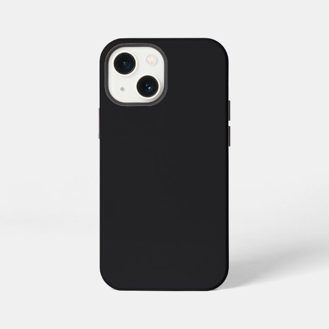 Jet Black Solid Colour iPhone Case (Back)