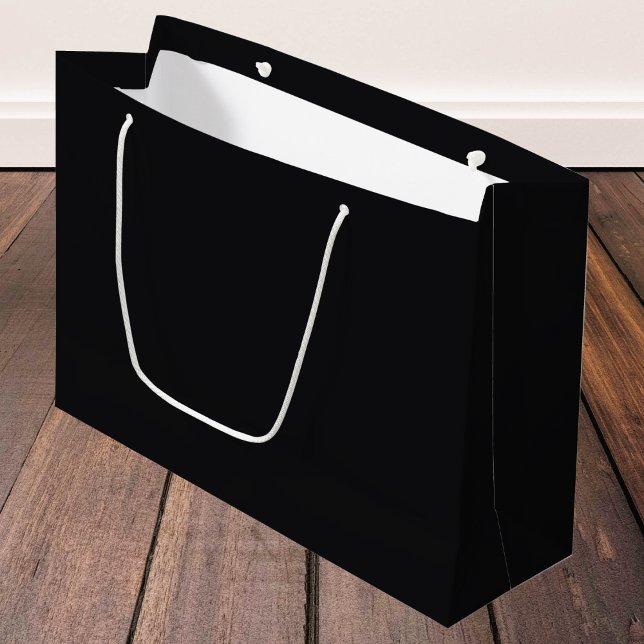 Jet Black Solid Colour Large Gift Bag (Creator Uploaded)
