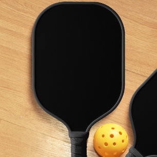Jet Black Solid Colour Simple Minimalist Pickleball Paddle