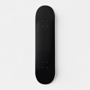 Jet Black Solid Colour Skateboard