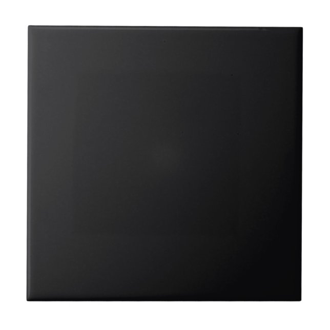 Jet Black Solid Colour Tile (Front)