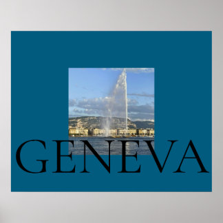 Jet d'Eau in Geneva Poster