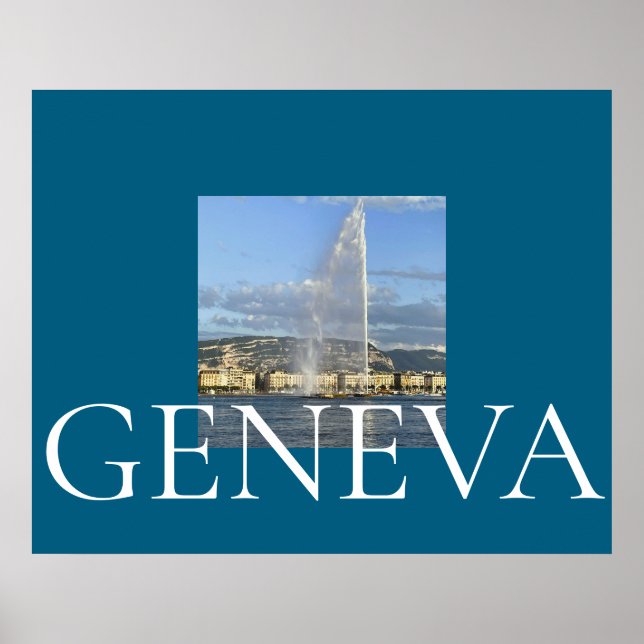 Jet d'Eau in Geneva  Poster (Front)