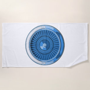 Jet Engine Beach Towel