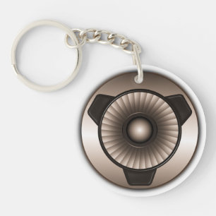 Jet Engine Custom Round One Sided Acrylic Keychain