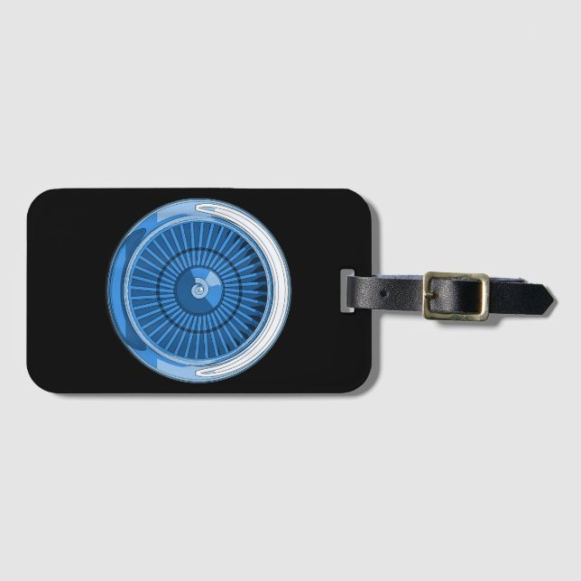 Jet Engine Luggage Tag (Front Horizontal)