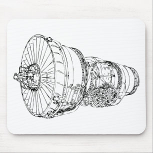 Jet engine mouse pad