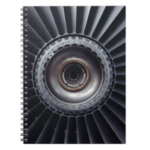 Jet Engine Spiral Notebook