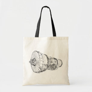 Jet engine tote bag