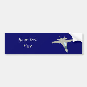 Jet Fighter F18 Hornet Design Bumper Sticker