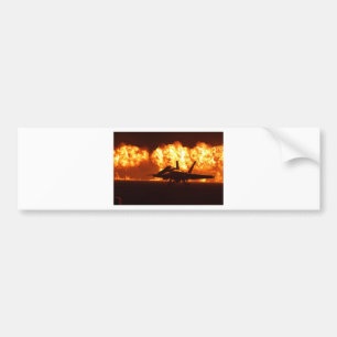 Jet Fighter Flames Bumper Sticker