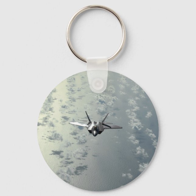 Jet Fighter Over Seas Key Ring (Front)