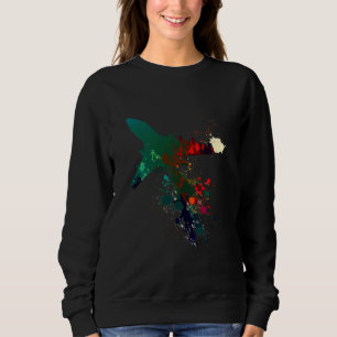 Jet fighter pilot colorful colors fighter jet mil sweatshirt