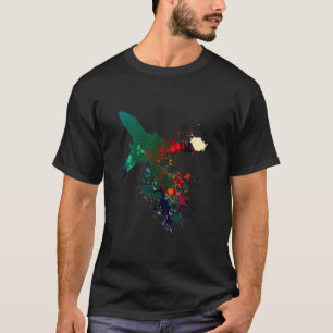 Jet fighter  pilot colorful colors fighter jet mil T-Shirt