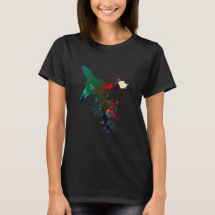 Jet fighter pilot colourful colours fighter jet m T-Shirt