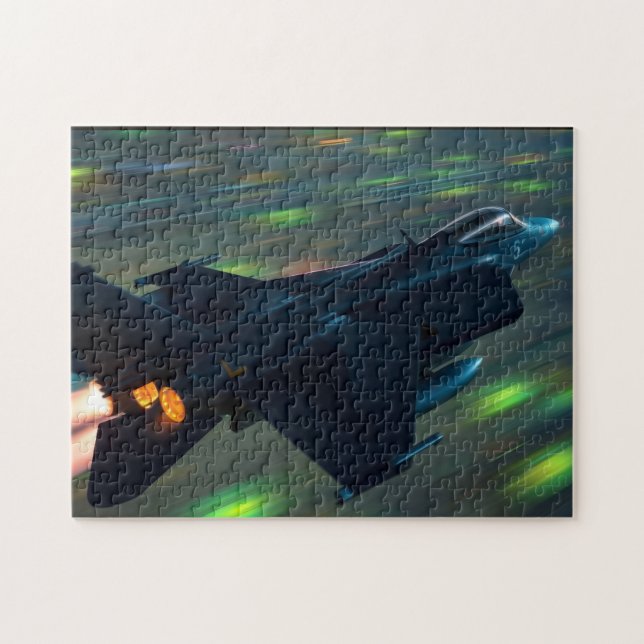 Jet Fighter Thunder Strike Jigsaw Puzzle (Horizontal)