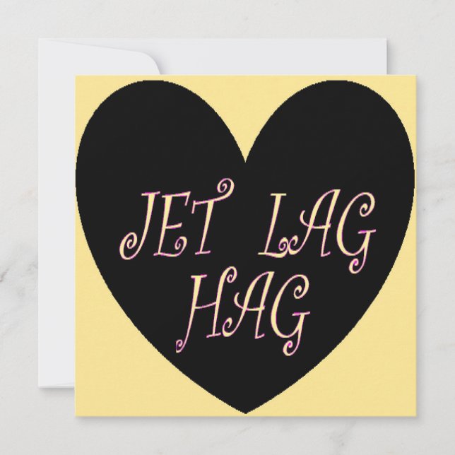 JET LAG HAG TRAVEL DESIGN CARD (Front)