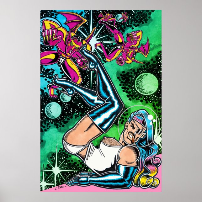 Jet Latex vs. the Alien Vampires Poster (Front)