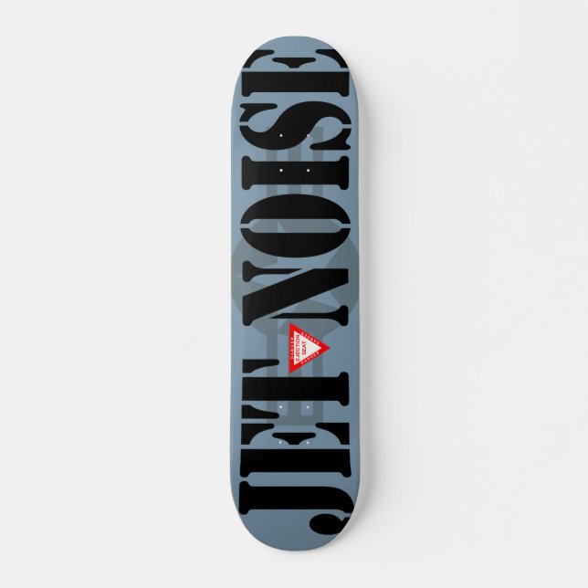 JET NOISE Grey Skateboard (Front)
