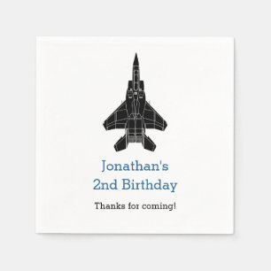 Jet Plane Boy Birthday Napkins (Personalized)