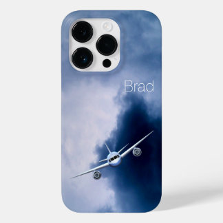 Jet Plane Flying High in the Sky Pilot Aviation Case-Mate iPhone 14 Pro Case