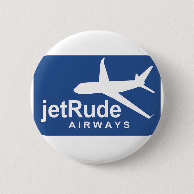 Jet Rude Air 6 Cm Round Badge (Front)