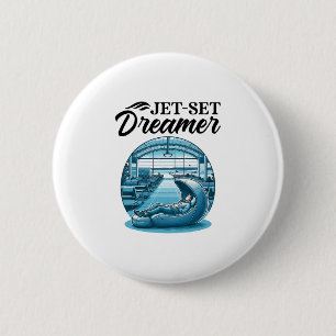Jet-set Dreamer International World Traveler Trave 6 Cm Round Badge