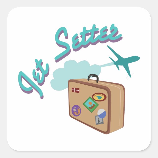 Jet Setter Square Sticker (Front)