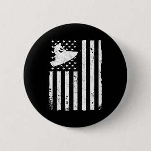 Jet ski american usa flag jetski 6 cm round badge